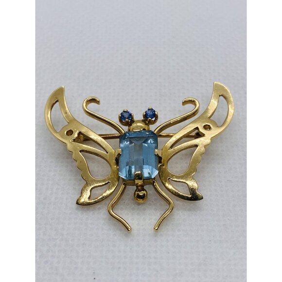 Tiffany & Co Jewelry - Tiffany & Co 14K 585 Yellow Gold Butterfly Brooch Vintage